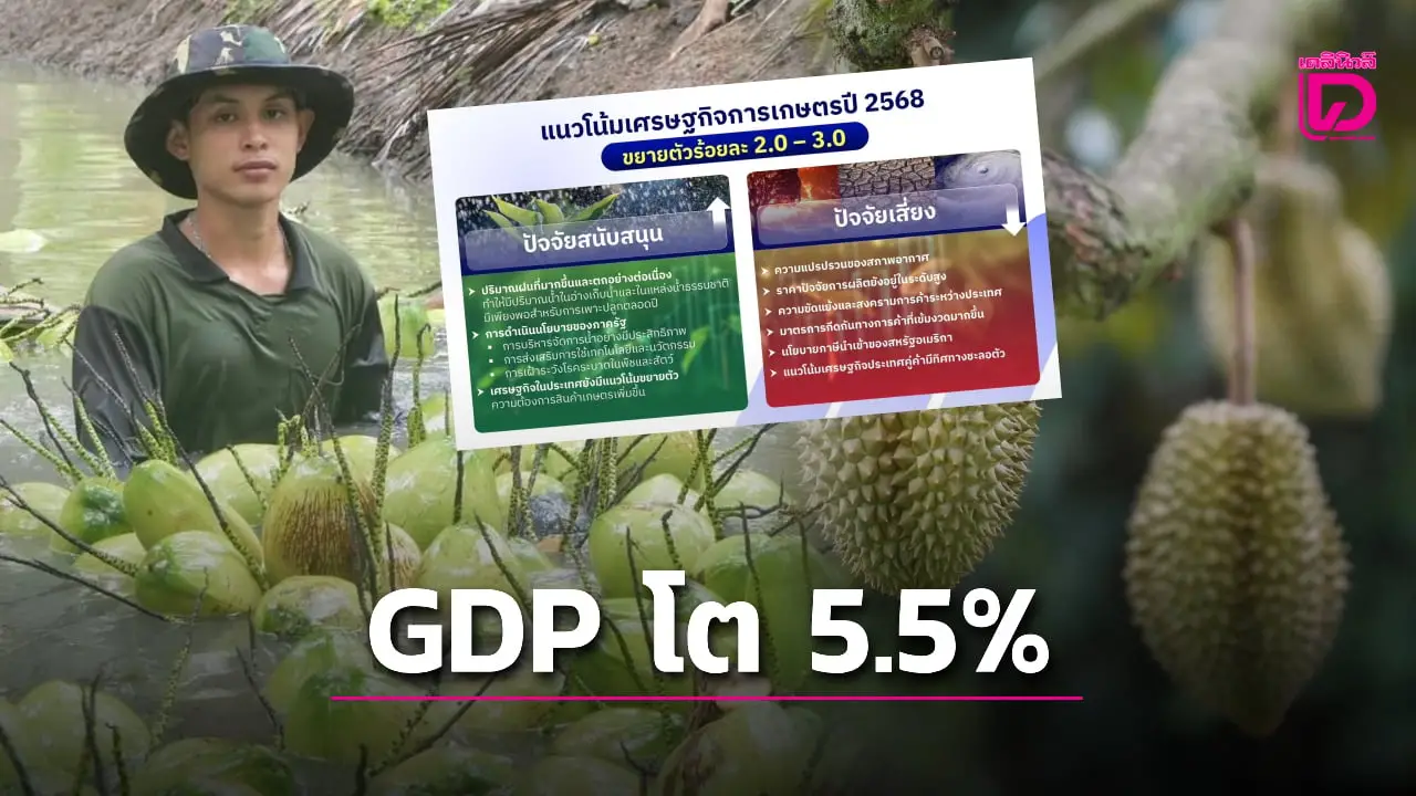 สศก.ปลื้ม! เศรษฐกิจเกษตรไตรมาส 2 โต 5.5% ผลจาก ‘น้ำดี-อากาศหนุน’