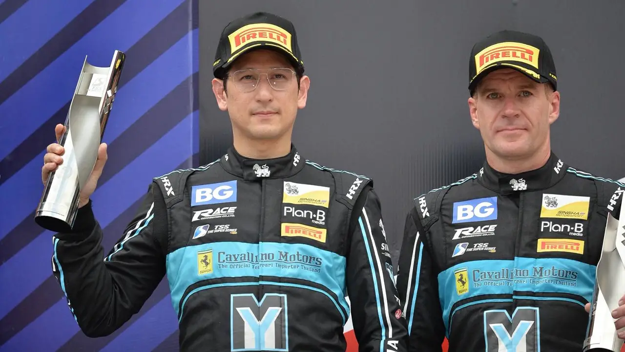 'วรวุฒิ' สวมหัวใจสิงห์ ลุยฝนแซงคว้าโพเดียม GT3 สนามเซปัง