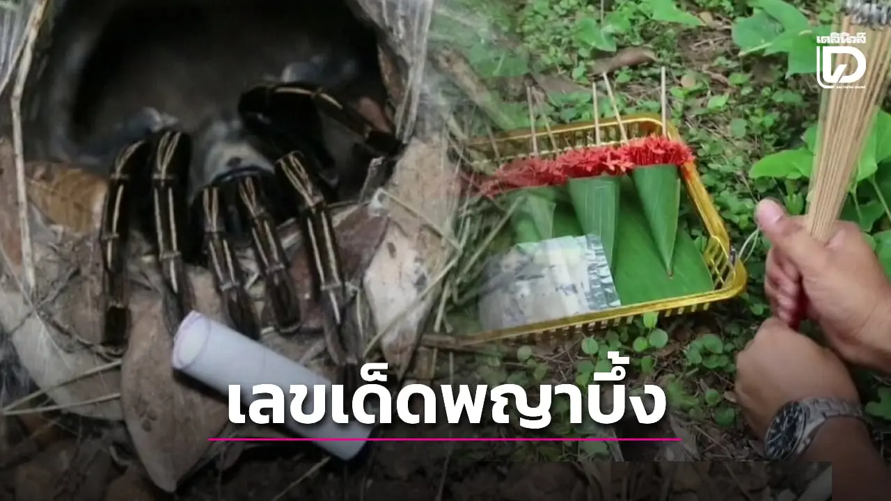 ส่องเลขเด็ด! 'พญาบึ้ง' มาตามนัด คอหวยทำพิธีขอโชคลาภลุ้นรวยงวดนี้