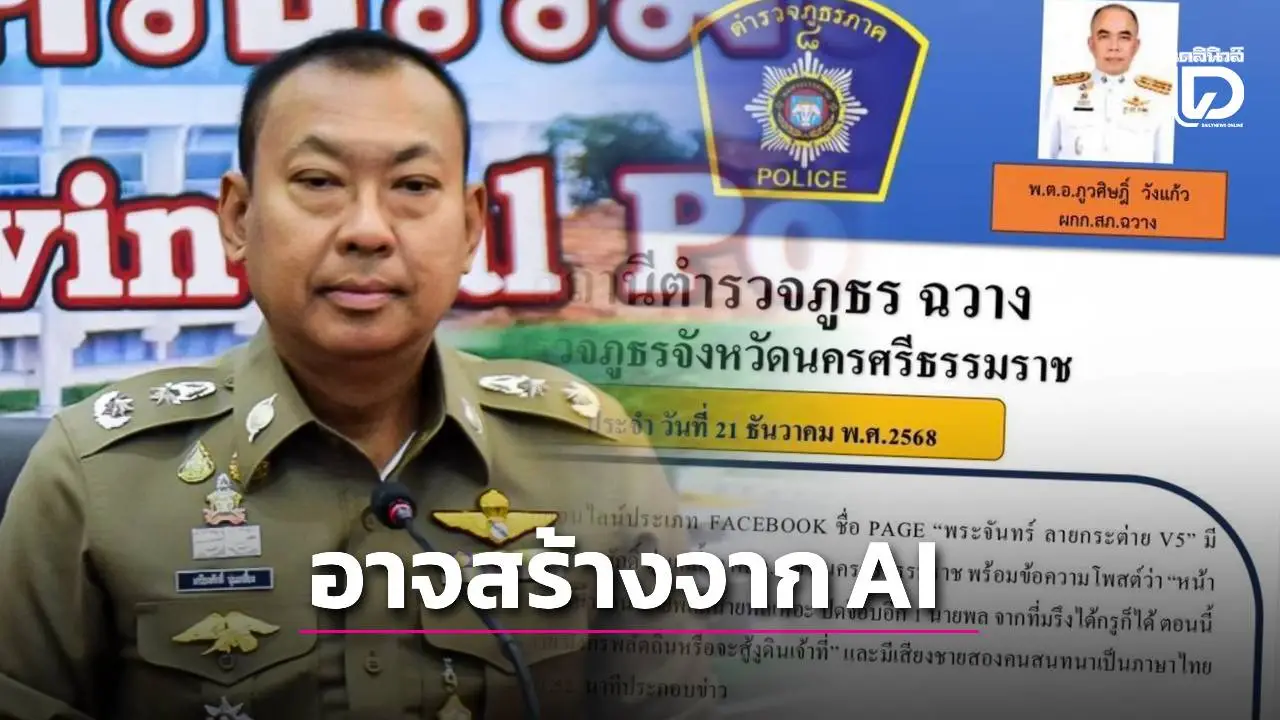 ‘ผู้การเมืองคอน’ พร้อมให้ตรวจสอบข้อเท็จจริง ผกก.ฉวาง ชี้คลิปเสียงอาจสร้างจาก AI