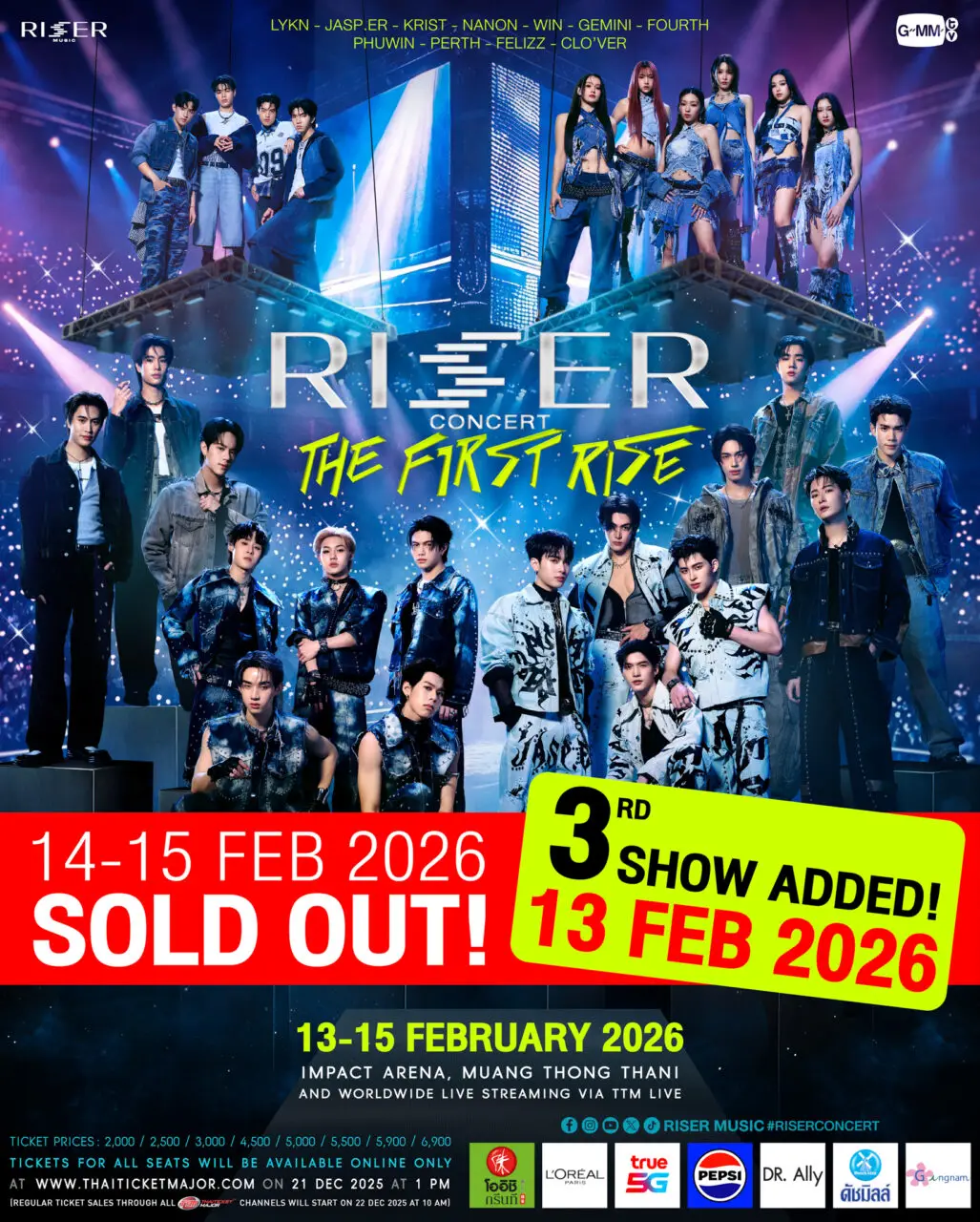 'WIN-KRIST-LYKN' นำทัพรอเสิร์ฟความฟินใน 'RISER CONCERT : THE FIRST RISE'