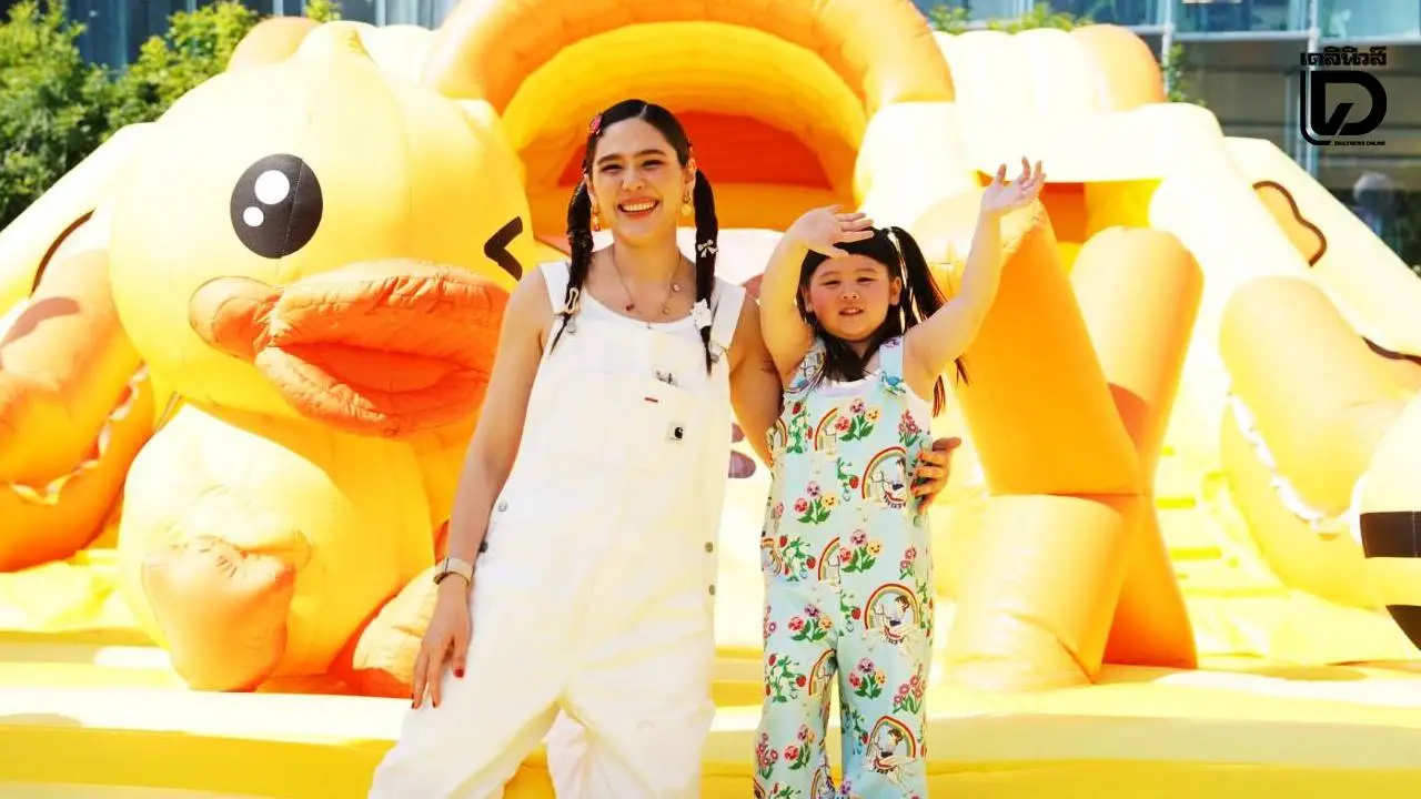 'น้องเกล-แม่ชม' ฉลองวันเด็กกับ B.Duck ที่ Funtastic Playland